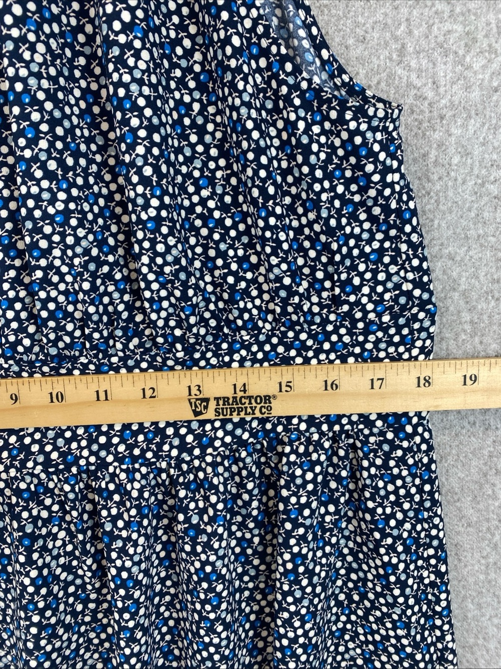 Ann Taylor Ditsy Floral Midi Dress Women Sz 14 spaghetti High Neck Sleeveless - Picture 8 of 12